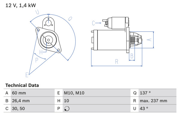 0986021280, Starter, Startér, BOSCH, 0061510501, A0061510501, A006151050180, A0061513701, A006151370180, 006151050180, 0061513701, 006151370180, 0001108403, CS1249, 0001108404, 0001108409, 0001108410, 0986021283, 0986021310, 0986021313