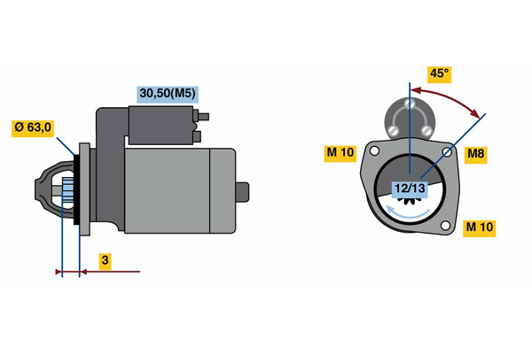 0986022800, Starter, Startér, BOSCH, 233000603R, 23300BC400, A6079060300, 233003152R, 23300BC40B, 6079060300, 2330000QA0, 233003329R, 2330000Q0F, 7711135334, 8200306595, 2330000Q1H, 8200251007, 8200584675, 8200285128, 8200836473, 8200399594, 8200584843, 1986S00574, 3005, 327096122, 8080186, 8EA738528-231, CS1332, DRS3985, LRS01968, M0T21471, TS12E9, LRS1968, M0T87881