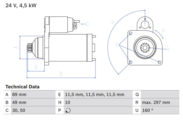 0986022940, Starter, Startér, BOSCH, 2995138, 504025884, 99432760, 1986S10067, 2280005640, 8EA738258-111, CS1383, DRS3899, LRS01957, M008T61671, 2280005641, LRS1957, M8T61671