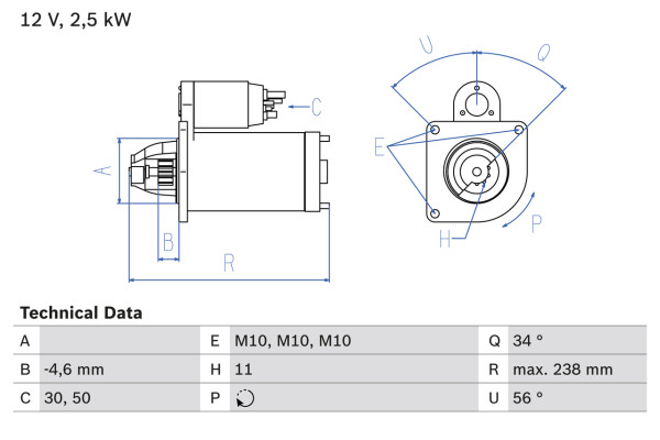 0986023850, Starter, Startér, BOSCH, 1810A111, 5802AT, 5802AV, 5802AW, 5802CA, 9654561480, 9654595680, 1986S00928, 8EA738258-821, CS1416, D8R28, DRS0187, LRS02226, 438200, LRS2226, 458289
