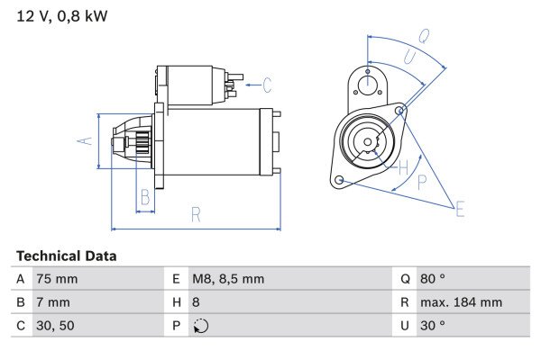 0986023880, Starter, Startér, BOSCH, 25187951, 96289430, 96497702, 96469962, 96943429, 96963483, 8EA738258-661, CS1422, DRS0210, LRS02246, LRS2246