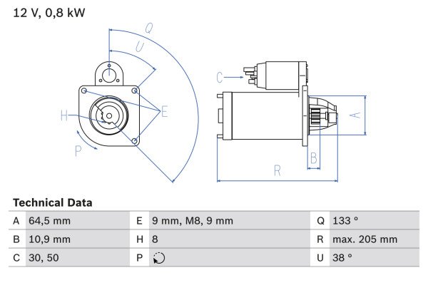 0986024210, Starter, Startér, BOSCH, 46548653, S114903, 46548654, 46740242, S114903A, 46737560, 46763529, S114949, 51890633, 51833880, 55195030, 55201304, 55201305, 7622952, 1986S01020, 8EA737823-001, CS1192, DRS0193, LRS01578, MSN829, 63101015, DRS3977, LRS01586, 63101018, DRS3978, LRS1578, 63102018, LRS1586, 63102020, 63103015