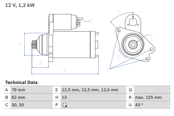 0986025870, Starter, Startér, BOSCH, 02M911021G, 02M911021GX, 02M911022F, 02M911024J, 02M911022FX, 0001179510, 4280008850, 0001179511, 4280008851, 0001179602, 4280008852, 0001179603, 4280008853, 1986S00883, 4280008854