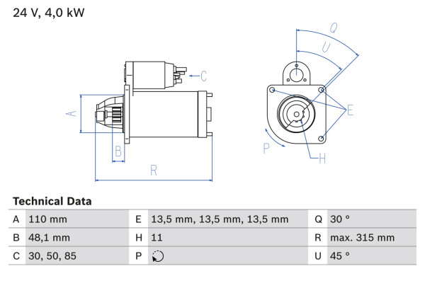 0986025890, Starter, Startér, BOSCH, 1633811, 1725900, 1826120, 1956092, 0001231036, CS1486, DRS0414, LRS02457, 0001231040, 0001263003, 0001263004, 0001263053, 0001263054, 1986S10080