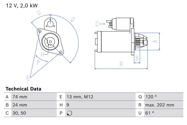 0986026750, Starter, Startér, BOSCH, 2810026181, 1986S01193, 4280009482