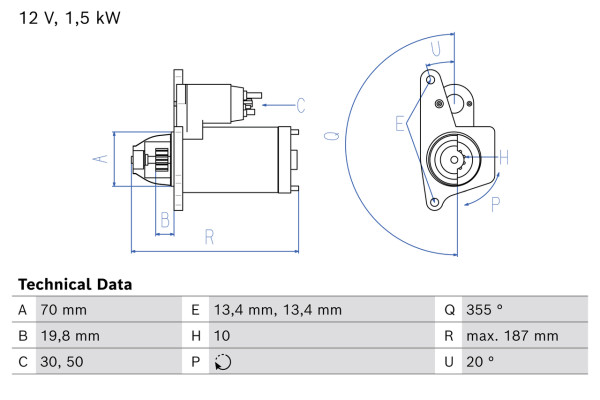 0986027560, Starter, Startér, BOSCH, 233004BB0B, S114971A