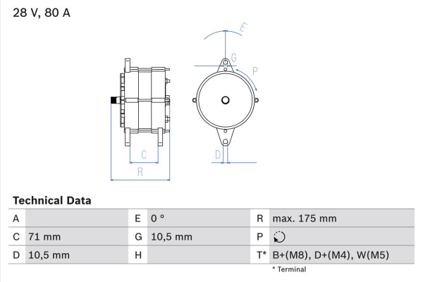 0986039340, Dynamo, Generátor, BOSCH, 1105368, 42498612, 7700308989, 571518, 98424453, 98424739, 98424748, 98449163, 0120468065, 19025101, 8EL725849-001, A14N104, CA1438IR, DRA9340, F042301247, LRA02469, MAN2006, 0120468094, 8EL737633-001, A14N138, CA558IR, LRA2469, MAR886, 0120468116, A14N160, LRB00100, MAR892, 0120468124, 063534681240, A14N205