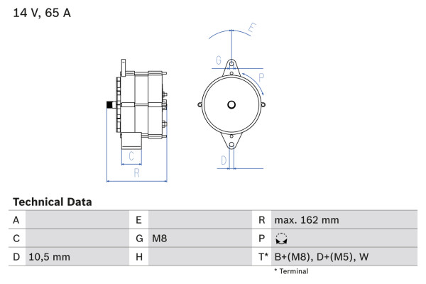 0986040290, Dynamo, Generátor, BOSCH, 3920679, 3E7285, A181873, A187873, AT173624, 8EL737217-001, CA1197IR, DRB0290, F005A00023, LRB00305, 0120488205, LRB305, 0120488293, 0120489475, 0986040290