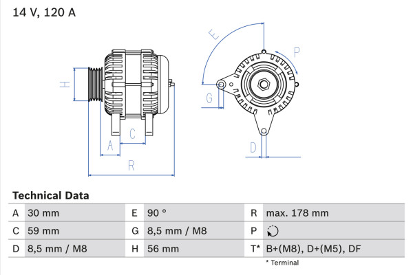 Dynamo - 0986040350 BOSCH - 028903027E, 028903028, 0123515003