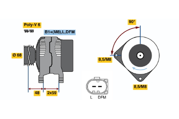 0986041230, Dynamo, Generátor, BOSCH, 074903025K, 074903025KX, 0124325004, 437513, 8EL737607-001, AAK5518, CA1402IR, DRB1230, LRA01710, 0124325250, 11203223, LRA1710, 0986041230, 1986A00780