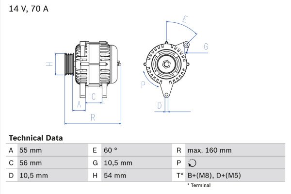 0986041240, Dynamo, Generátor, BOSCH, 09133599, R1530026, 6204069, R1530031, 6204129, 9117930, 6204154, 9192825, 90534472, 90543228, 90589721, 9133599, 93175784, 93175790, 93175863, 93175938, 9512756, 9512779, 0123100003, 437466, 8EL737404-001, CA1257IR, DRA3705, LRB00382, 0124225001, 437649, 8EL737503-001, DRB1240, LRB00383, 0124225022