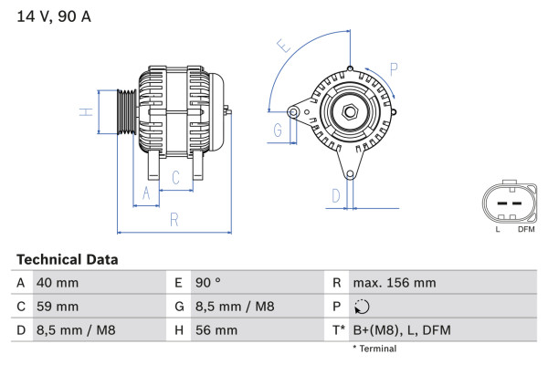 0986041500, Dynamo, Generátor, BOSCH, 028903028D, 028903028DX, 030903023J, 06A903026, 06A903026A, 030903023JX, 06A903023, 06A903026AX, 0124325003, 8EL737554-001, CA1378IR, DRB1500, LRB00486, SG9B013, 0124325135, LRB486, SG9B059, 0124325137, SG9B087, SG9B088, 2542241, 2542241A, 2542241B, 2542241C, 2542767, 2543320, 2543328B, 437316, 439311