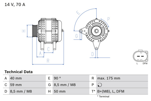 0986041910, Dynamo, Generátor, BOSCH, 037903025L, 047903015G, 037903025S, 8EL737757-001, A11VI95, CA1504IR, DRB1910, LRB00478, XXX0986041910, 0124315005, LRB478, SG8B018, 1986A01277, 2541997, 2542281, 2542281C, 437170, 437399, 439440