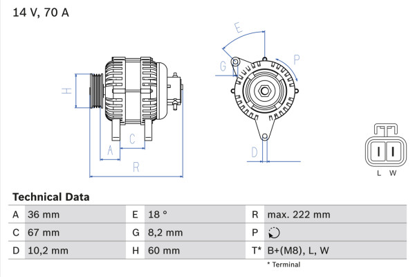 0986043101, Dynamo, Generátor, BOSCH, 1204157, 8-97189-112-0, LR170-509, R1530065, 6204182, 8-97189-112-2, 97189112, LR170509A, 8-97189-112-3, 93178173, LR170509B, 8-97189-112-4, 93178174, LR170509C, 8-97189-112-5, 9512987, LR170509D, 8-97189-112-6, LR170509E, LR170509F, LR170509G, LR170509H, 0986043103, 8EL737803-001, DRA3905, JA1526IR, LRB00446, 1986A01561, LRB446