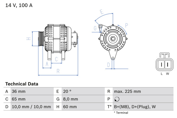 0986043981, Dynamo, Generátor, BOSCH, 1204158, 31100-PLZ-D00, 8-97189-113-0, 97189113, LR1100502, R1530037, 6204140, 8-97189-113-3, LR1100502A, 6204284, 8-97189-113-4, 98056867, LR1100502B, 8-97189-113-5, 93175799, LR1100502C, 8-97189-113-6, 93175944, LR1100502D, 8-97189-113-7, 9512785, LR1100502E, 8-97189-113-8, LR1100502F, 8-97189-113-9, 97326180, LR1100502G, 8-97287-392-3, LR1100502H, 8-97287-392-4