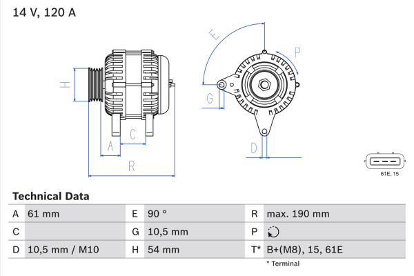 0986044841, Dynamo, Generátor, BOSCH, 12312247389, 12312247405, 2247389, 1986A01722, 8EL737813-001, A14VI28, CA1559IR, DRA3809, LRA01955, 2542251, LRA1955, 2542251A, 437116