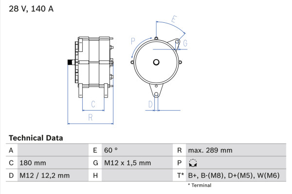 0986046550, Dynamo, Generátor, BOSCH, A0091547202, A009154720280, A0091547702, 0091547202, 009154720280, 0091547702, 0120689567, 8EL737981-001, AAT1305, CA1659IR, DRB6550, 0120689588, AAT1336, 0120689602, 11201892, 11203238, 1986A00008, 1986A00760