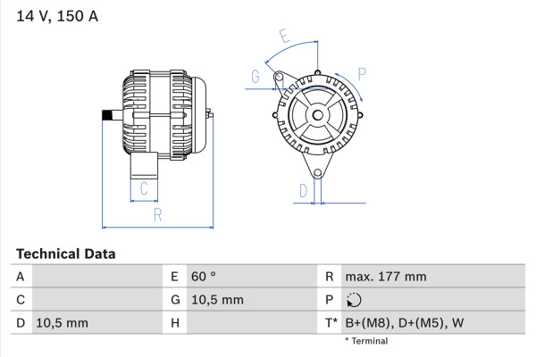 0986047210, Dynamo, Generátor, BOSCH, 01182027, A0121541402, AL119537, 01182691, 0121541402, 01183606, 1182027, 1182691, 1183606, 0123515500, 8EL738231-001, AAN5120, CA1831IR, DRA4213, LRA02234, MG52, 0123515501, AAN5122, LRA2234, 0123515503, AAN8166, 0124525147, AAN8185, 1986A00946, IA1117, 11203051, 11203065, 11204254, 11204276