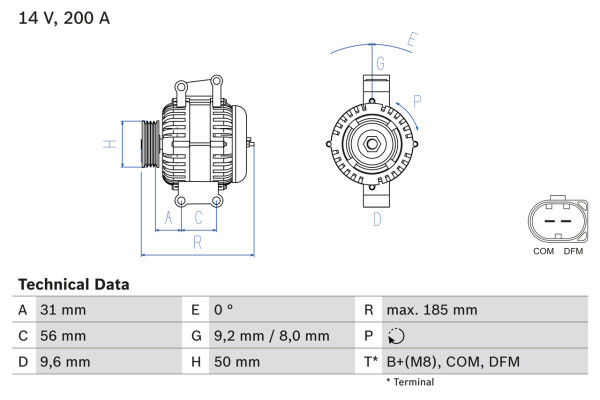 0986048550, Dynamo, Generátor, BOSCH, A0131540002, A013154000280, A014154000280, A0141540702, A014154070280, 0131540002, 013154000280, 014154000280, 0141540702, 014154070280, 0124625014, 8EL738211-091, CA1859IR, DRB6330, LRA02827, 0124625045, LRA2827, 0124625212, 0986046330, 0986046333, 0986048553, 1986A00543, 1986A00960