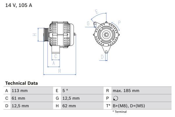 0986048791, Dynamo, Generátor, BOSCH, 1204433, R1530098, 13117340, 93180098, 6204187, 93169028, 93169029, 93169257, 9562207, 0986048793, 8EL738211-621, CA1884IR, DAN510, DRA4265, LRA02807, MAN7492, 1986A01336, 63377492, LRA2807, MS1022118640, MS1022118642, 1022118640, 1022118641, 1022118642