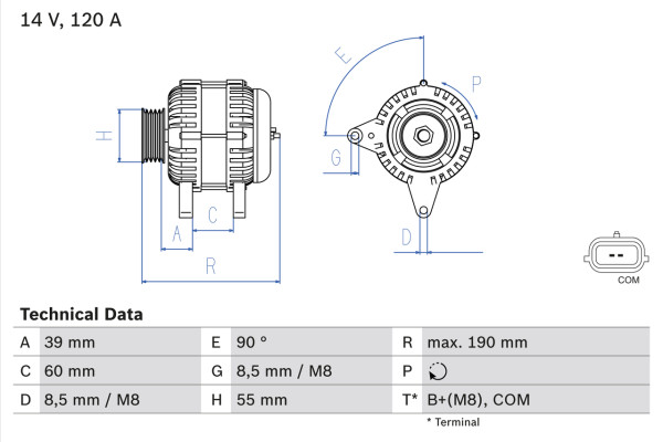 0986049030, Dynamo, Generátor, BOSCH, 231000027R, 231002151R, 231004864R, 231008578R, 7701476812, 8200390675, 8200660033, 0124425037, 8EL738211-141, CA1860IR, LRA02818, TG12C078, 0124425071, LRA03033, TG12C150, 0124425093, 2606288, LRA2818, 0124425111, 2606288A, LRA3033, 0124425115, 2617344A, 1986A00835