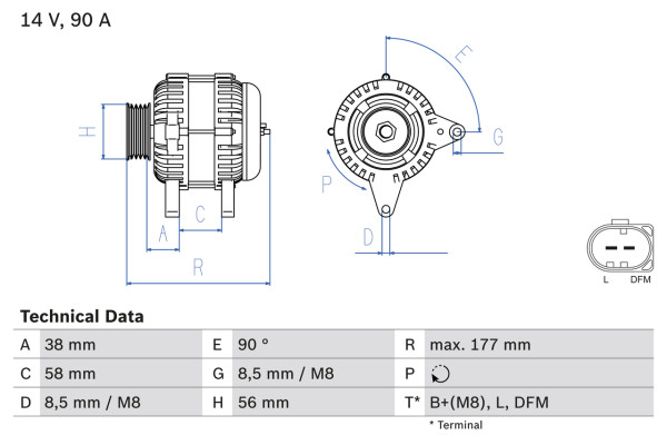 0986049101, Dynamo, Generátor, BOSCH, 03D903025E, 03D903025EX, 03D903025J, 03D903025JX, 1986A00567, 8EL738006-001, CA1675IR, DRA0078, LRA02253, SG9B048, DRA4187, LRA03178, SG9B057, 2542578, LRA2253, 2542746, LRA3178, 2542746B, 437411, 437444, 439451, 439481