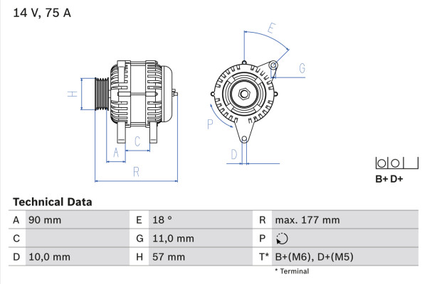0986049131, Dynamo, Generátor, BOSCH, A1601540101, Q0002801V003, A1601540201, Q0002801V004, 1601540101, Q0003250V007, 1601540201, Q0003250V008, 0002801V003, 0002801V004, 0003250V007, 0003250V008, 0124225062, 437630, 8EL737895-001, CA1625IR, DAN648, LRA02345, MAN1170, 63321896, LRA2345, 63321897, 63341896