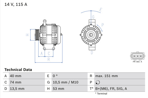 0986049460, Dynamo, Generátor, BOSCH, 1S7TBC, C2S27198, 1S7T10300BA, C2S47100, 1S7T10300BB, 1S7T10300BC, 1S7T10300BD, 1S7T10300BE, 1S7T10300DA, 1S7T10300DB, 1S7T10300DC, 1S7T10300DD, 1S7T10300DE, 1S7T10300DF, 1120211, 1124015, 1131820, 1140696, 1151212, 1211891, 1464779, 1478608, 1986A01817, 8EL737929-001, CA1638IR, DRA4144, LRA01155, LRA1155, LRB00497, LRB497