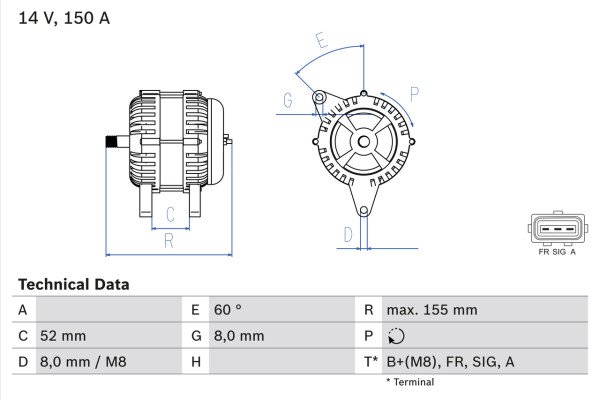 0986081140, Dynamo, Generátor, BOSCH, 1352431, 1477740, 1708383, 4M5T10300UA, 4M5T10300UB, 4M5T10300UC, 4M5T10300UD, CA1999IR, DAN932, DRA0084, LRA02911, MAN7418, 1042102730, 63377418, LRA2911, 1042103640, 1042103641, 1042103642