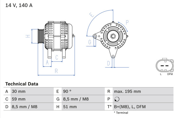 0986082230, Dynamo, Generátor, BOSCH, 03F903023D, 03F903023DX, 03F903023J, 03F903023F, 0124525201, CA2118IR, DRA0578, LRA3504, 0124525221, 0124525222, 0124525545, 0986082230, 1986A00908