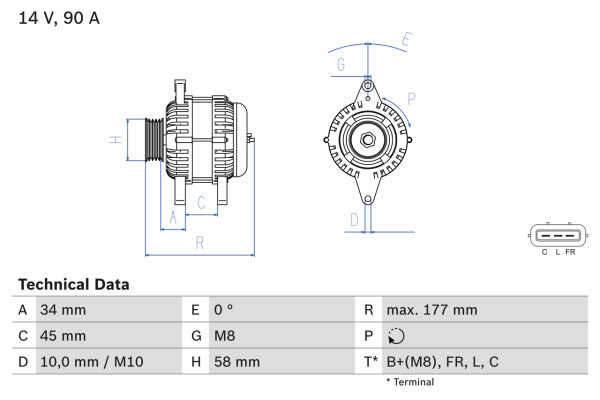 Dynamo - 0986083380 BOSCH - 3730003600, 3730003605, 0986083380