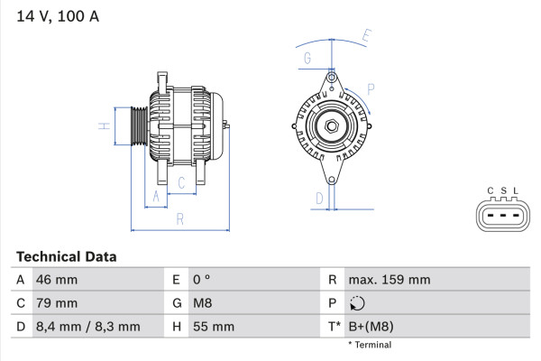Dynamo - 0986084440 BOSCH - 23700AA520, 23700AA521, 23700AA522
