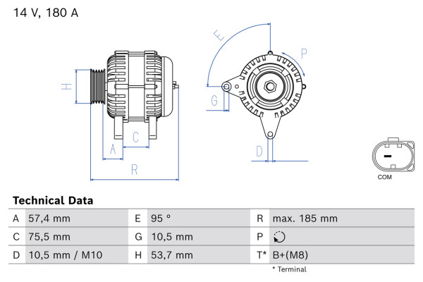 0986084660, Dynamo, Generátor, BOSCH, 12318578608, FGN18S141, FG18S141, 2622129A
