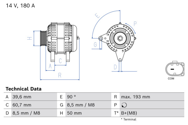 0986085980, Dynamo, Alternator, BOSCH, 04L903021J, 04L903021JX, 04L903023J, 04L903023JX, 04L903023T, 04L903023TX, 0125811089, 1986A01372, 0125811090, 1986A01510, 0125811115, 0125811116, 0125811153, 0125811172