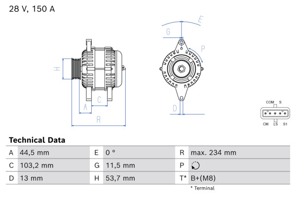 Dynamo - 0986086260 BOSCH - 21673341, 22943691, 23565727