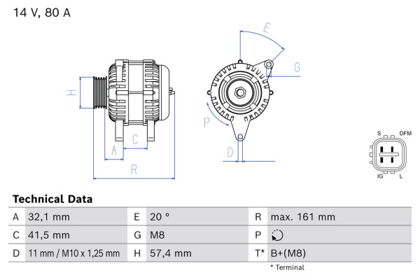 0986086490, Dynamo, Alternator, BOSCH, 2706021151, 101210818, 1986A01616, 1012108180, 104210840, 1042108400, 1042108401