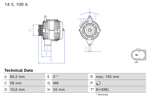 Dynamo - 0986086500 BOSCH - 31400-61M00, 31400-61M01, 31400-61M02