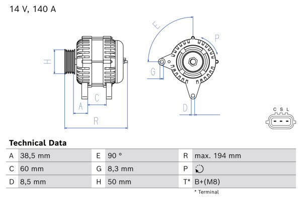 0986086840, Dynamo, Alternator, BOSCH, 23100EN00B, 2506142