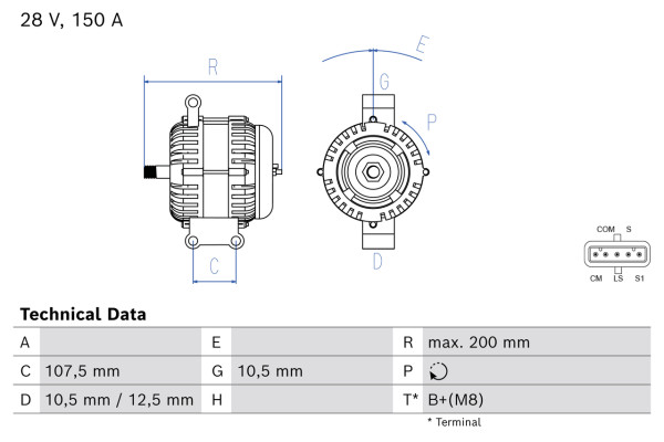 0986087220, Dynamo, Alternator, BOSCH, 0124655124, 0124655160, 1986A00988