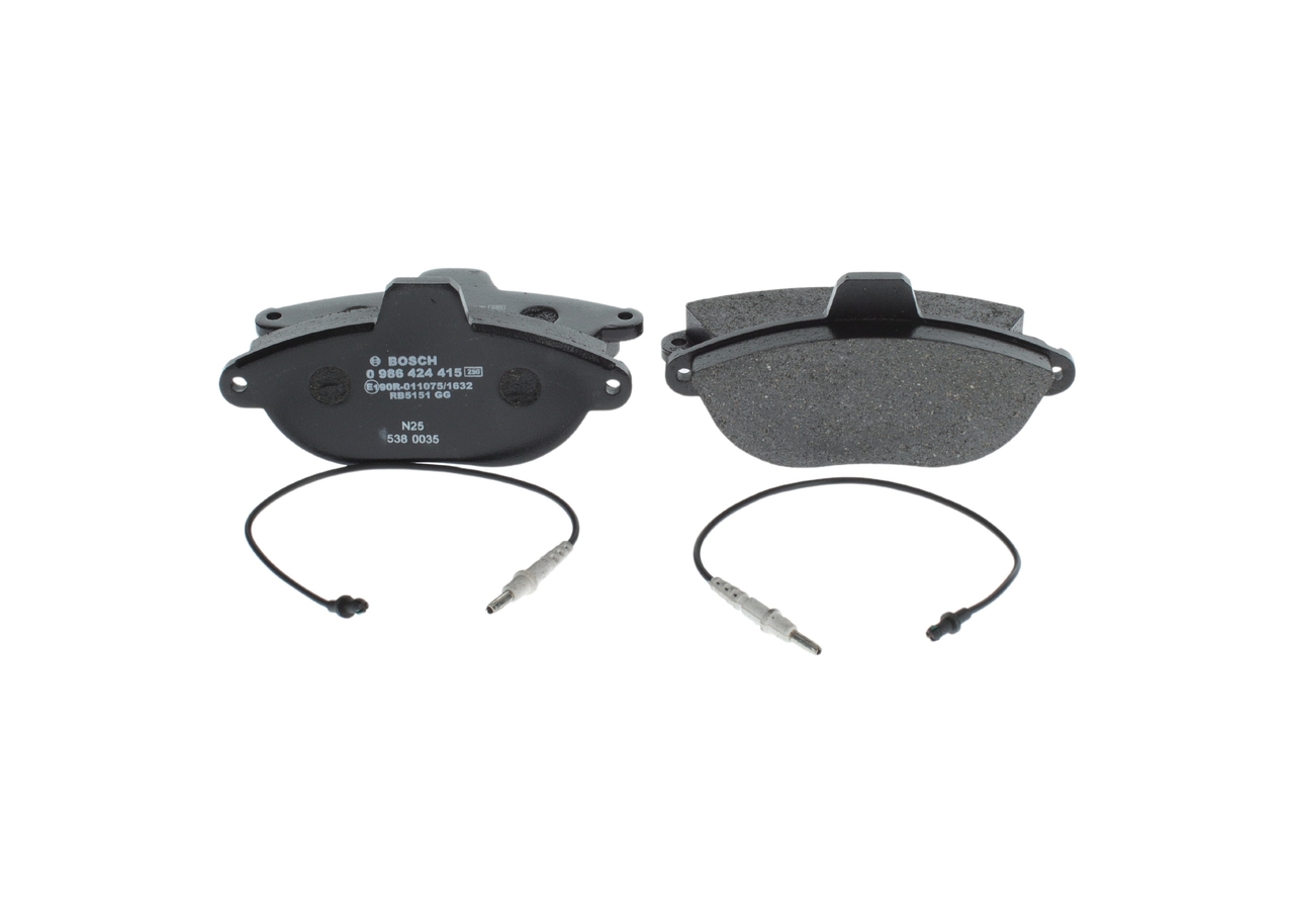 0986424415, Bremsekloss sett, Sada brzdových destiček, kotoučová brzda, BOSCH, 425125, 71711135, K9404251518, 425126, 77232238, 425150, 77362238, 425151, 77365928, 425454, 795915, 9404251518, 05P346, 0986TB2295, 13046039572, 141122, 1501221934, 2304201, 260202, 302004, 571843B, 571843J, 60202, 6112162, 642681, 8DB355019-251, BP968, DP23008, FDB1002, GDB1216
