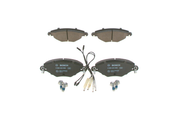 0986424582, Bremsekloss sett, Sada brzdových destiček, kotoučová brzda, BOSCH, 425215, 425248, 425288, 425346, 05P793, 0986TB2399, 13046039972, 1501221944, 181419, 2327701, 282804, 302022, 3400, 573027B, 573027J, 6114484, 82804, 8DB355019-411, DP61030, FD6875A, FDB1411, GDB1448, LP1654, MDB2187, PAD1259, T9103, 181419701, 2327717714, 598419, 603997