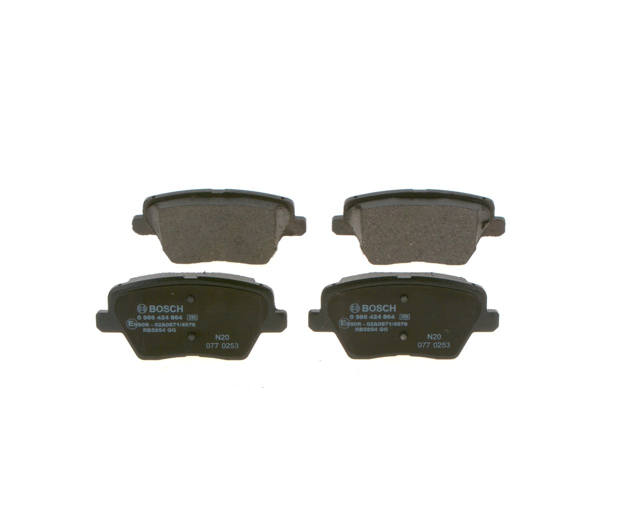 Bremsekloss sett - 0986424864 BOSCH - 58302G4A30, 05P2335, 13046055092