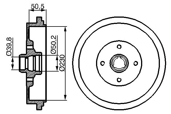 0986477042, Bremsetrommel, Brzdový buben, BOSCH, 357501615, 14592710, 150088, 1825254719, 24022300121, 254719, 329120J, 329130B, 600196000, 63913, 707300, 7D0233, 94012300, BF320, BT1450, BT264, DB4188, MBD218, 8282008063, 981000123