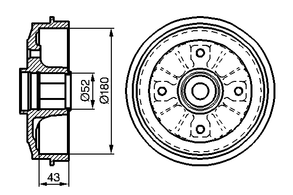 0986477114, Bremsetrommel, Brzdový buben, BOSCH, 424725, 424731, 95637178, 14498050, 1825253710, 24021807142, 253704, 329119B, 329119J, 62501, 703100, 7D0147, 94011800, BDM1016, BFR190, BT138L, BT1950, BTF138R, DB4124B, FDR329151, 329707B, 329707J, 7D0147C