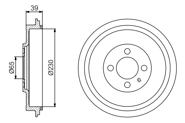Bremsetrommel - 0986477194 BOSCH - 6K9609617, 14938620, 1825254729