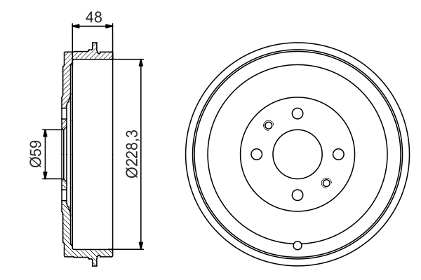 0986477212, Bremsetrommel, Brzdový buben, BOSCH, 1608945480, 1617329080, 424755, 424758, 14510210, 1825251913, 24022280381, 61343, 7D0667, 94034000, BDR9046, BF379, DB4387, MBD319, DRM9976