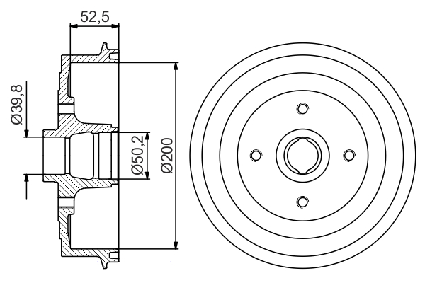 0986477217, Bremsetrommel, Brzdový buben, BOSCH, 96081274, 96193771, 96193876, 1825255002, 24022000361, 329292B, 329292J, 61354, 7D0565, 94035100, BDR531, BF399, DB4272, MBD330