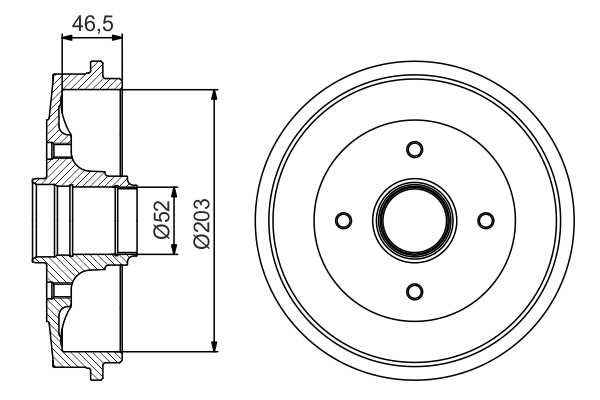 0986477253, Bremsetrommel, Brzdový buben, BOSCH, 424740, 24022030141, 251906, 7D0471, 9190055, 94024900, BDM1065, BF393, DB4238B, DRM9928, 7D0471C, MBD056
