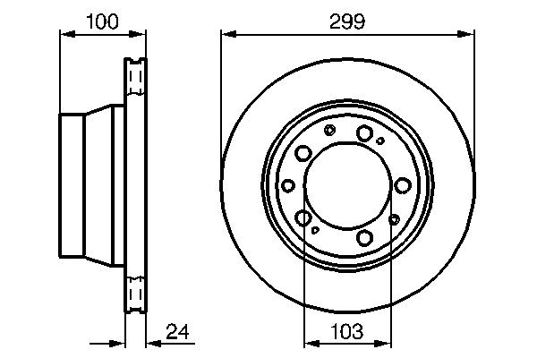 Bremseskive - 0986478419 BOSCH - 95135204102, 24012401171, 460151600
