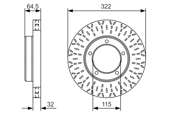 0986479A64, Bremseskive, Brzdový kotouč, BOSCH, 4351260140, 4351260141, 4351260410, 0986479T23, 09B96810, 185811, 6168710, 92263103, BR790ULT4WD, BS9510C, DDF2458X, DF7065, J3302143, T2114V, 0986479T27, 09B96811, 185812, DF7828